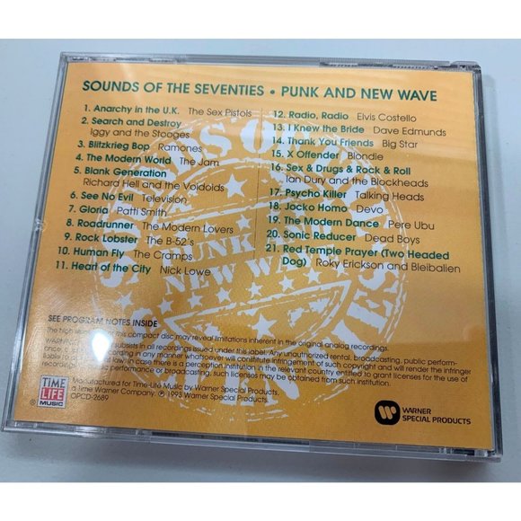 Sounds of the Seventies CD Punk New Wave Artists Ramones Sex Pistols Devo Cramps - Picture 3 of 7